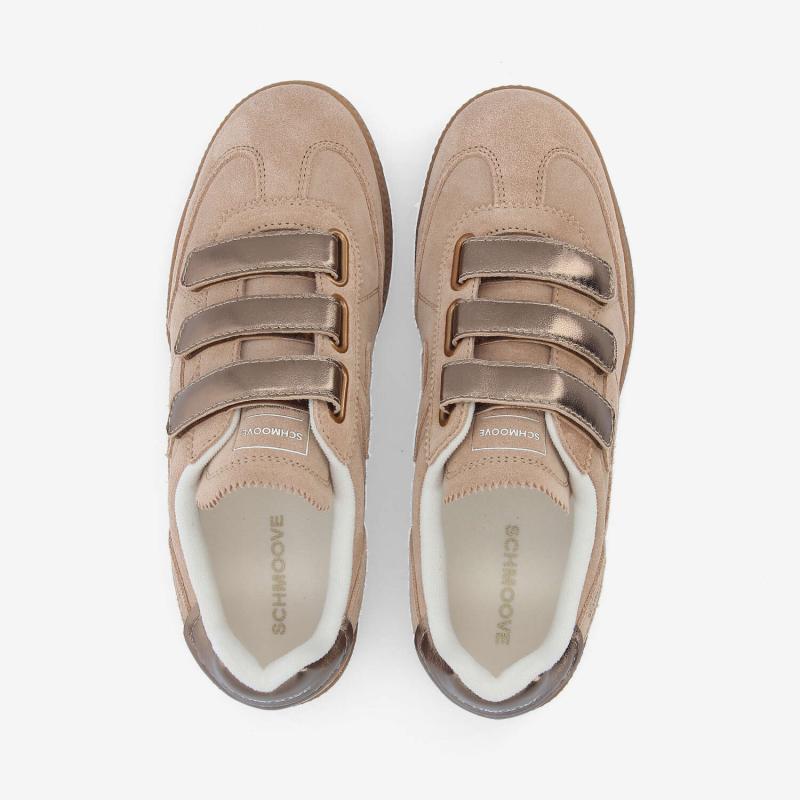 SHEFFIELD STRAPS W - SUEDE/METAL - BEIGE/BRONZE